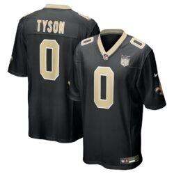 Jordyn Tyson New Orleans Saints Nike 60th Season Patch Game Jersey - Black - Front View