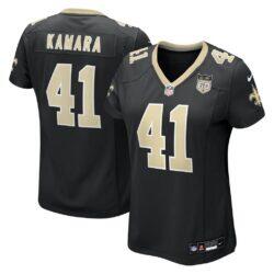 Alvin Kamara New Orleans Saints Nike Women's Team 60th Season Game Jersey - Black - Front View