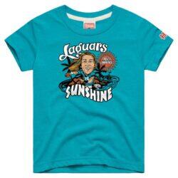 Trevor Lawrence Jacksonville Jaguars Homage Youth Caricature T-Shirt - Teal - Front View