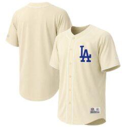 Los Angeles Dodgers Stitches Fashion Jersey - Cream - Front View