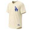 Los Angeles Dodgers Stitches Fashion Jersey - Cream - Side View