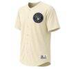 Milwaukee Brewers Stitches Fashion Jersey - Cream - Side View