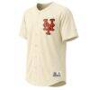 New York Mets Stitches Fashion Jersey - Cream - Side View
