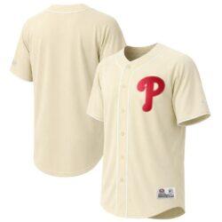 Philadelphia Phillies Stitches Fashion Jersey - Cream - Front View