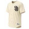 San Diego Padres Stitches Fashion Jersey - Cream - Side View