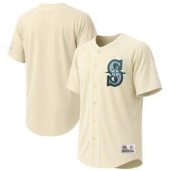 Seattle Mariners Stitches Fashion Jersey - Cream - Front View