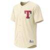 Texas Rangers Stitches Fashion Jersey - Cream - Side View