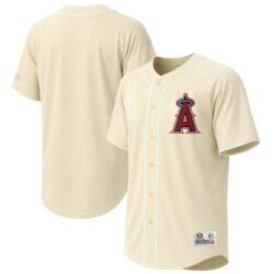 Los Angeles Angels Stitches Fashion Jersey - Cream - Front View