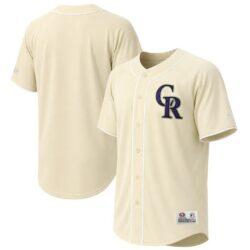 Colorado Rockies Stitches Fashion Jersey - Cream - Front View