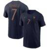 Ousmane Dembélé France National Team Jordan Brand Name & Number T-Shirt - Navy - Front View