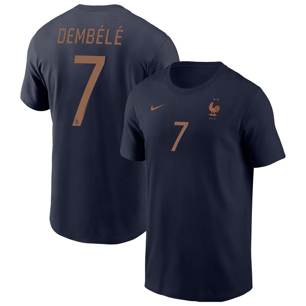Ousmane Dembélé France National Team Jordan Brand Name & Number T-Shirt