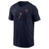 Ousmane Dembélé France National Team Jordan Brand Name & Number T-Shirt - Navy - Side View