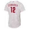 Kyle Schwarber Philadelphia Phillies Nike Youth Home Replica Jersey - White - Detail View