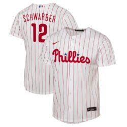 Kyle Schwarber Philadelphia Phillies Nike Youth Home Replica Jersey - White - Front View