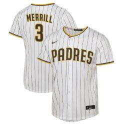 Jackson Merrill San Diego Padres Nike Youth Home Replica Jersey - White - Front View