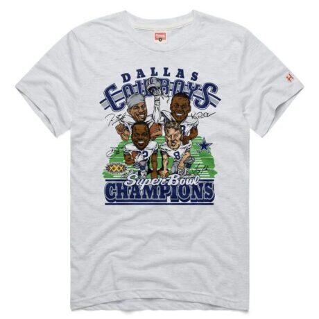 Dallas Cowboys Homage Super Bowl T-Shirt - - Front View