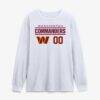 Washington Commanders Touchdown Wordmark Personalized Name & Number Long Sleeve T-Shirt - White - Side View