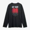 D.C. United Home Field Pop Personalized Name & Number Long Sleeve T-Shirt - Black - Detail View