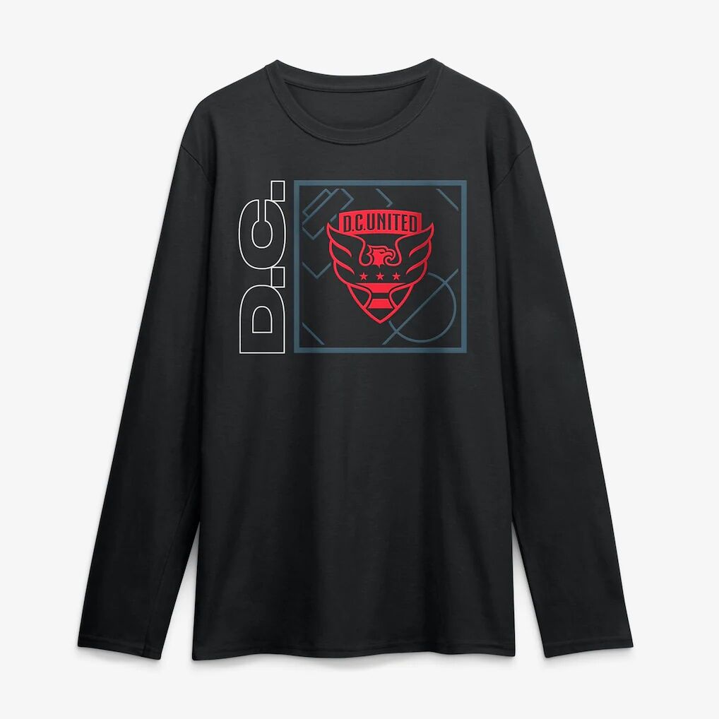 D.C. United  Home Field Pop Personalized Name & Number Long Sleeve T-Shirt