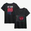 FC Dallas Women's Home Field Pop Personalized Name & Number V-Neck T-Shirt - Black - Front View