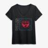FC Dallas Women's Home Field Pop Personalized Name & Number V-Neck T-Shirt - Black - Side View