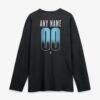 Minnesota United FC Home Field Pop Personalized Name & Number Long Sleeve T-Shirt - Black - Detail View