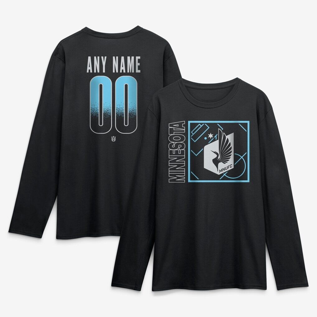 Minnesota United FC  Home Field Pop Personalized Name & Number Long Sleeve T-Shirt