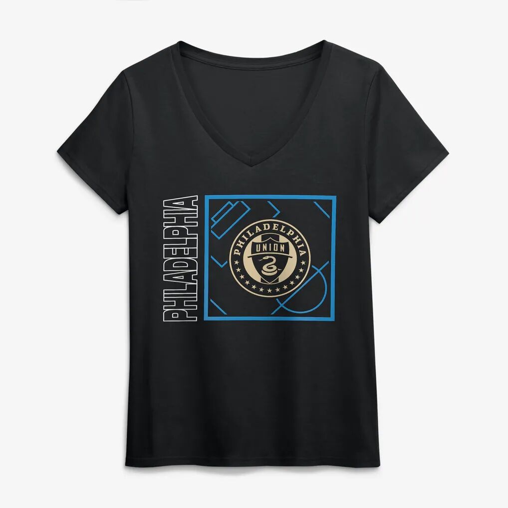 Philadelphia Union Women's Home Field Pop Personalized Name & Number V-Neck T-Shirt