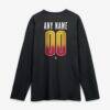 Real Salt Lake Home Field Pop Personalized Name & Number Long Sleeve T-Shirt - Black - Detail View