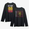 Real Salt Lake Home Field Pop Personalized Name & Number Long Sleeve T-Shirt - Black - Front View
