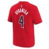 AJ Dybantsa Washington Wizards Nike Youth Icon Name & Number T-Shirt - Red - Detail View