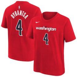AJ Dybantsa Washington Wizards Nike Youth Icon Name & Number T-Shirt - Red - Front View