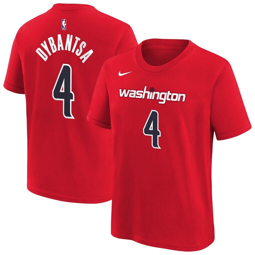 AJ Dybantsa Washington Wizards Nike Youth Icon Name & Number T-Shirt