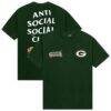 Green Bay Packers AntiSocialSocialClub x NFL Unisex Blossom T-Shirt - Green - Front View