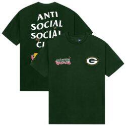 Green Bay Packers AntiSocialSocialClub x NFL Unisex Blossom T-Shirt - Green - Front View