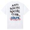 Indianapolis Colts AntiSocialSocialClub x NFL Unisex Blossom T-Shirt - White - Detail View