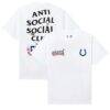 Indianapolis Colts AntiSocialSocialClub x NFL Unisex Blossom T-Shirt - White - Front View