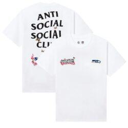 Seattle Seahawks AntiSocialSocialClub x NFL Unisex Blossom T-Shirt - White - Front View