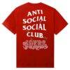 San Francisco 49ers AntiSocialSocialClub x NFL Unisex Blossom T-Shirt - Scarlet - Detail View