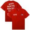 San Francisco 49ers AntiSocialSocialClub x NFL Unisex Blossom T-Shirt - Scarlet - Front View