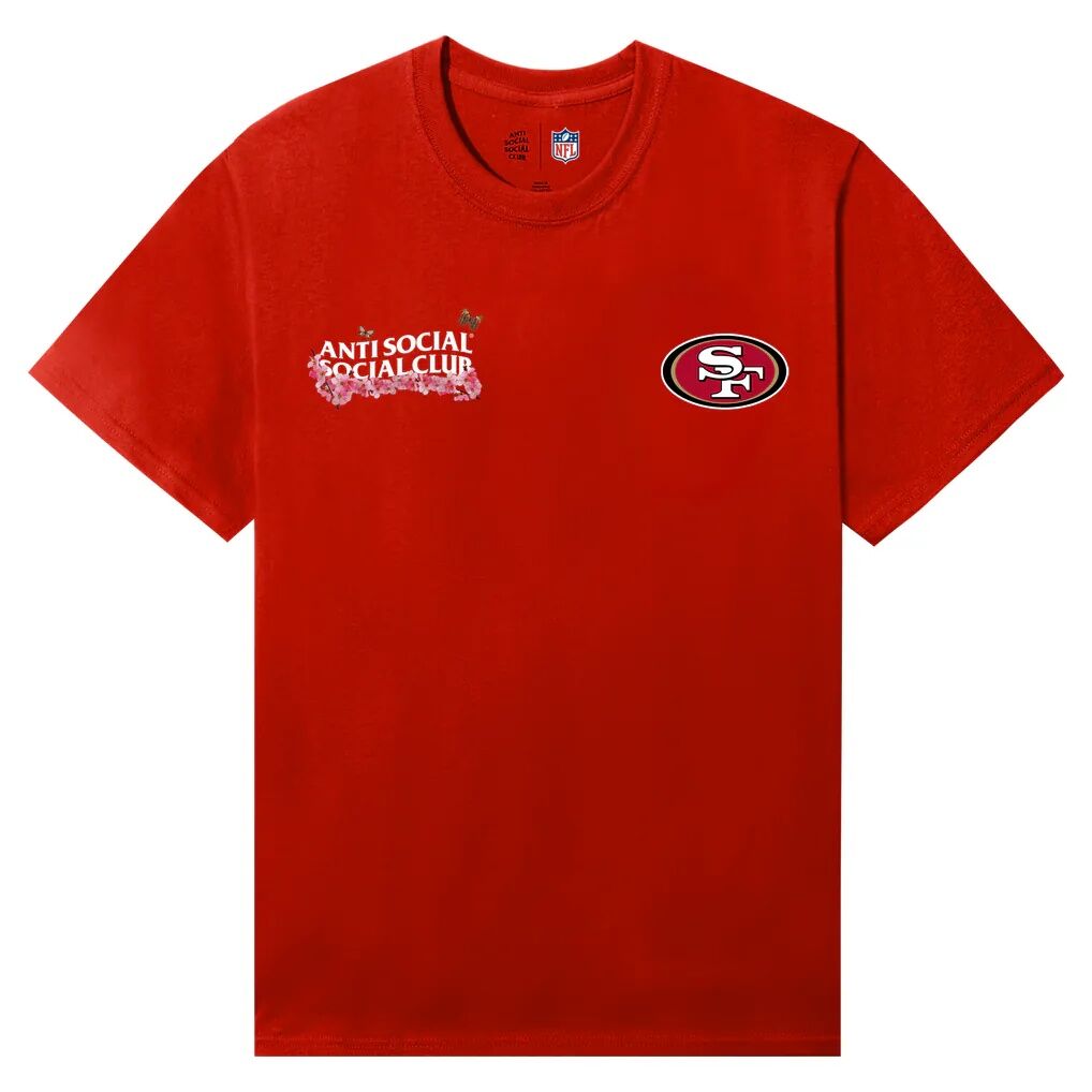San Francisco 49ers AntiSocialSocialClub x NFL Unisex Blossom T-Shirt - Scarlet