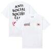 Kansas City Chiefs AntiSocialSocialClub x NFL Unisex Blossom T-Shirt - White - Front View