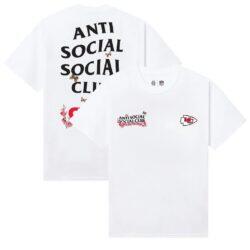 Kansas City Chiefs AntiSocialSocialClub x NFL Unisex Blossom T-Shirt - White - Front View