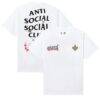 New Orleans Saints AntiSocialSocialClub x NFL Unisex Blossom T-Shirt - White - Front View