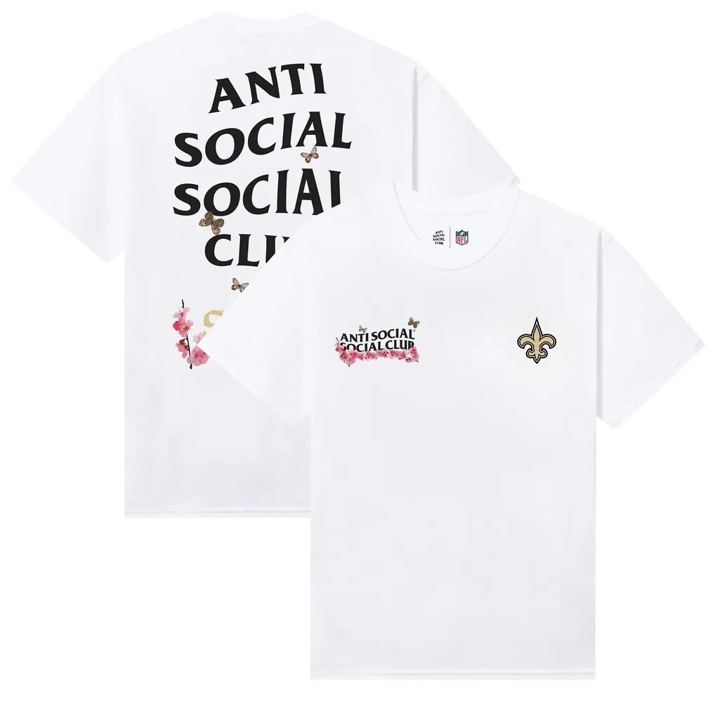 New Orleans Saints AntiSocialSocialClub x NFL Unisex Blossom T-Shirt