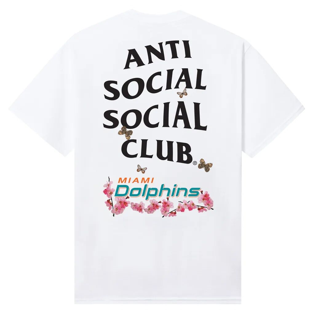 Miami Dolphins AntiSocialSocialClub x NFL Unisex Blossom T-Shirt