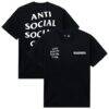 Las Vegas Raiders AntiSocialSocialClub x NFL Unisex Snap T-Shirt - Black - Front View