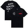 Kansas City Chiefs AntiSocialSocialClub x NFL Unisex Snap T-Shirt - Black - Front View