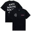 Houston Texans AntiSocialSocialClub x NFL Unisex Snap T-Shirt - Black - Front View