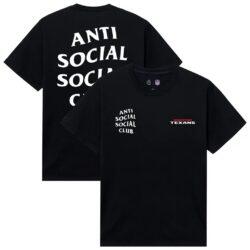Houston Texans AntiSocialSocialClub x NFL Unisex Snap T-Shirt - Black - Front View